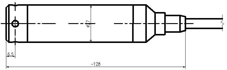 YWB040投入式防腐型液位变送器外形图